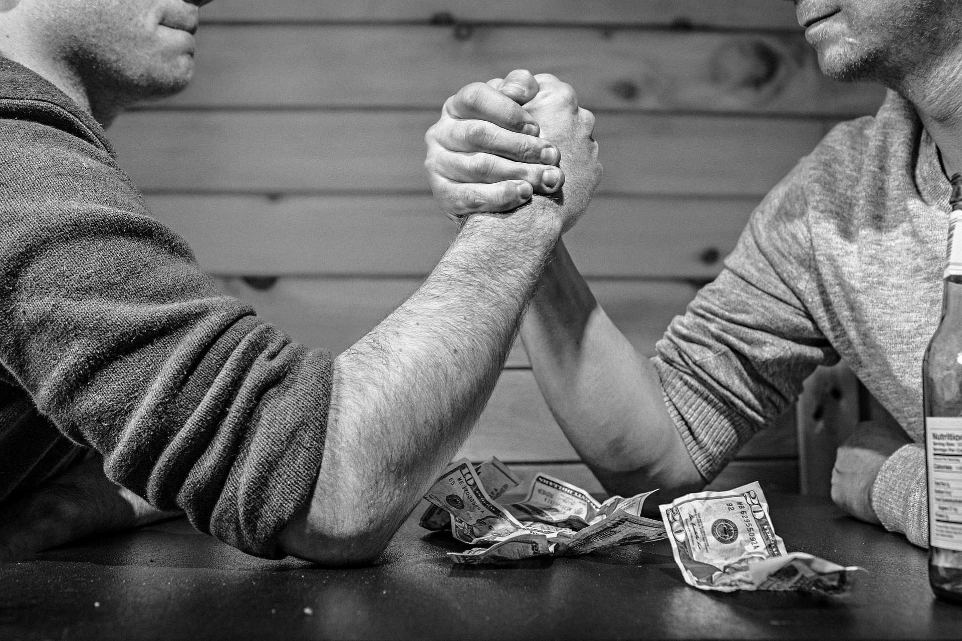 Arm wrestle for money