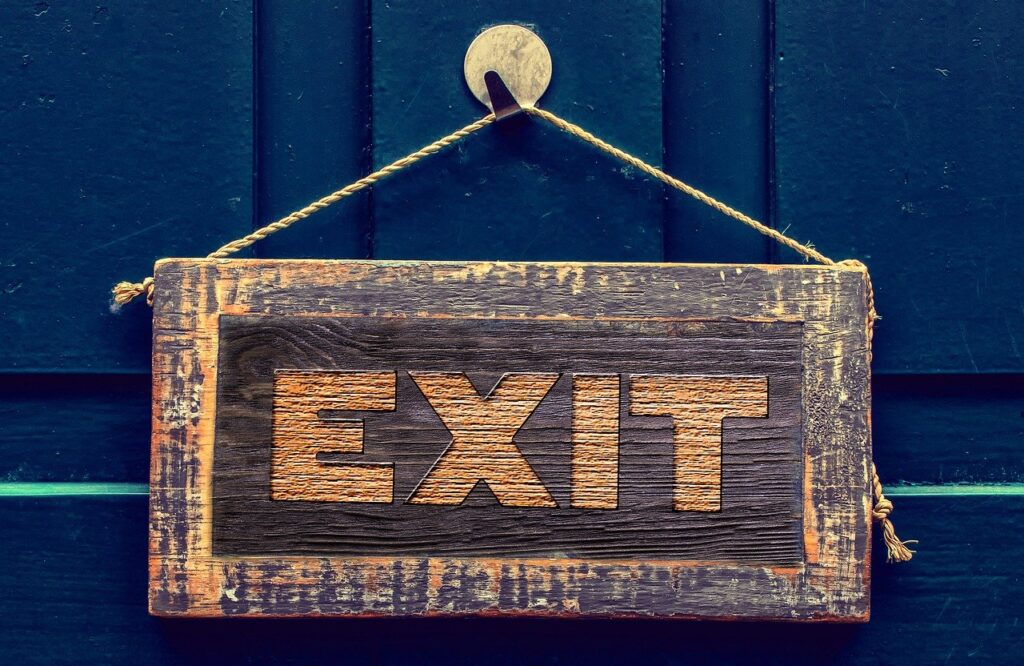 Exit sign