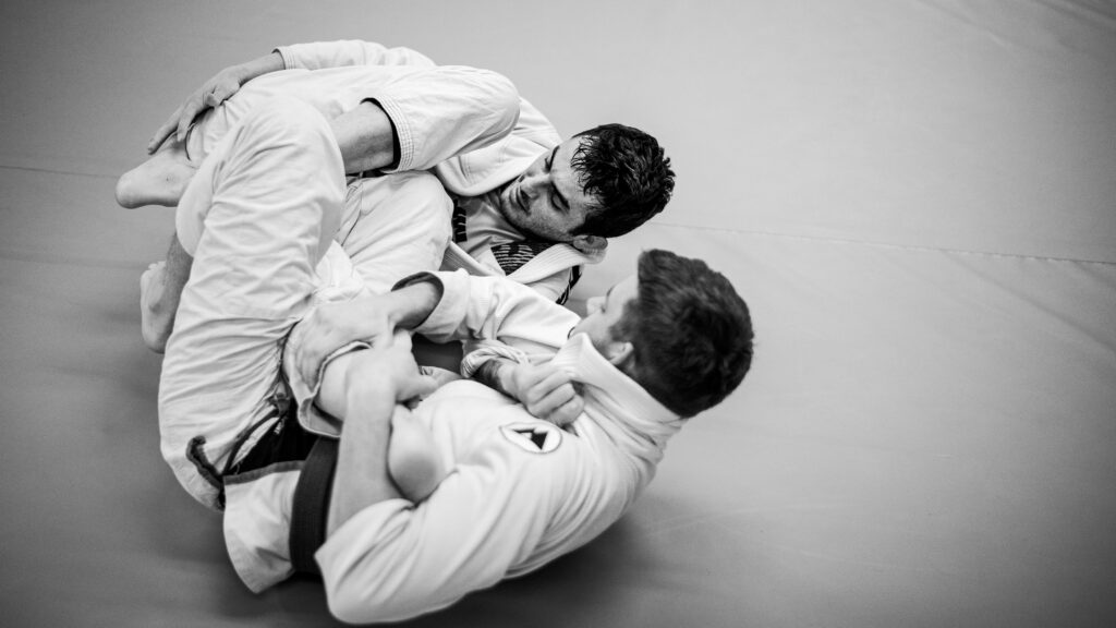 Two men fighting