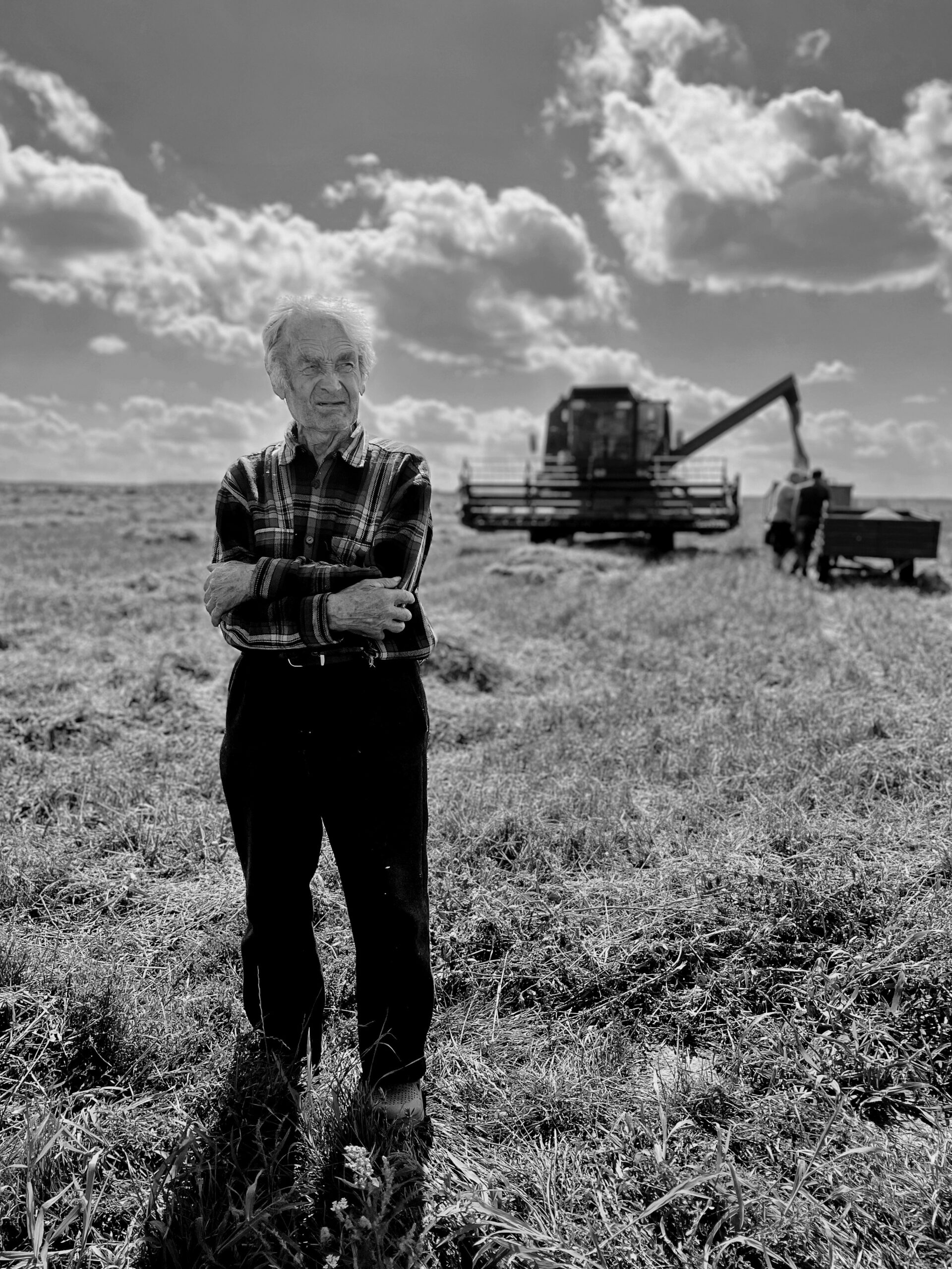 Farmer at harvest time